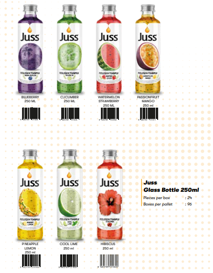 JUSS  FESLEĞEN TOHUMLU 250 ML CAM YABAN MERSİNİ
