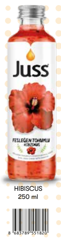 JUSS  FESLEĞEN TOHUMLU 250 ML CAM HİBİSKUS