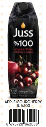 Juss %100 1 Lt Tetrapak Elma&Vişne