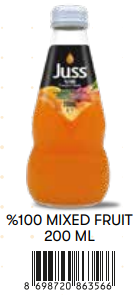 Juss %100 Cam 200 Ml Karışık Meyveler