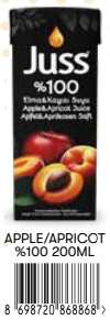 Juss %100 200 Ml Tetrapak Elma&Kayısı