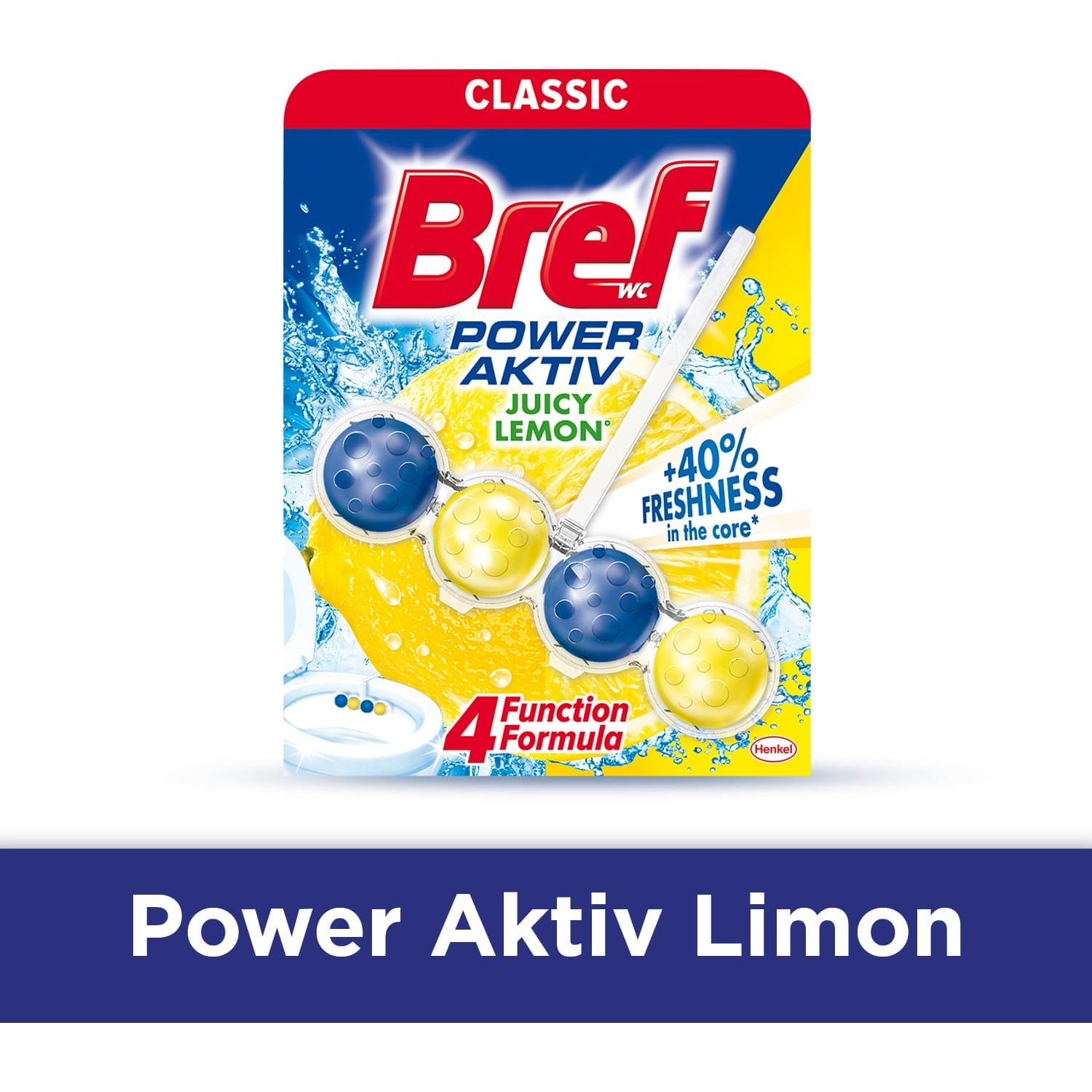 Bref Tuvalet Bloğu Klasik Power Aktif Limon Tekli