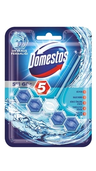 Domestos 5'li Güç Tuvalet Bloğu Okyanus Ferahlığı 55 Gr