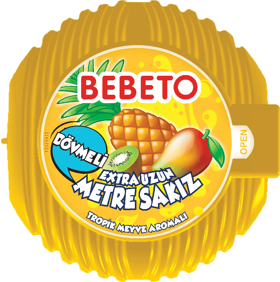 Kervan Gıda Bebeto Meter Gum Tropical Fruity 40 Grx36