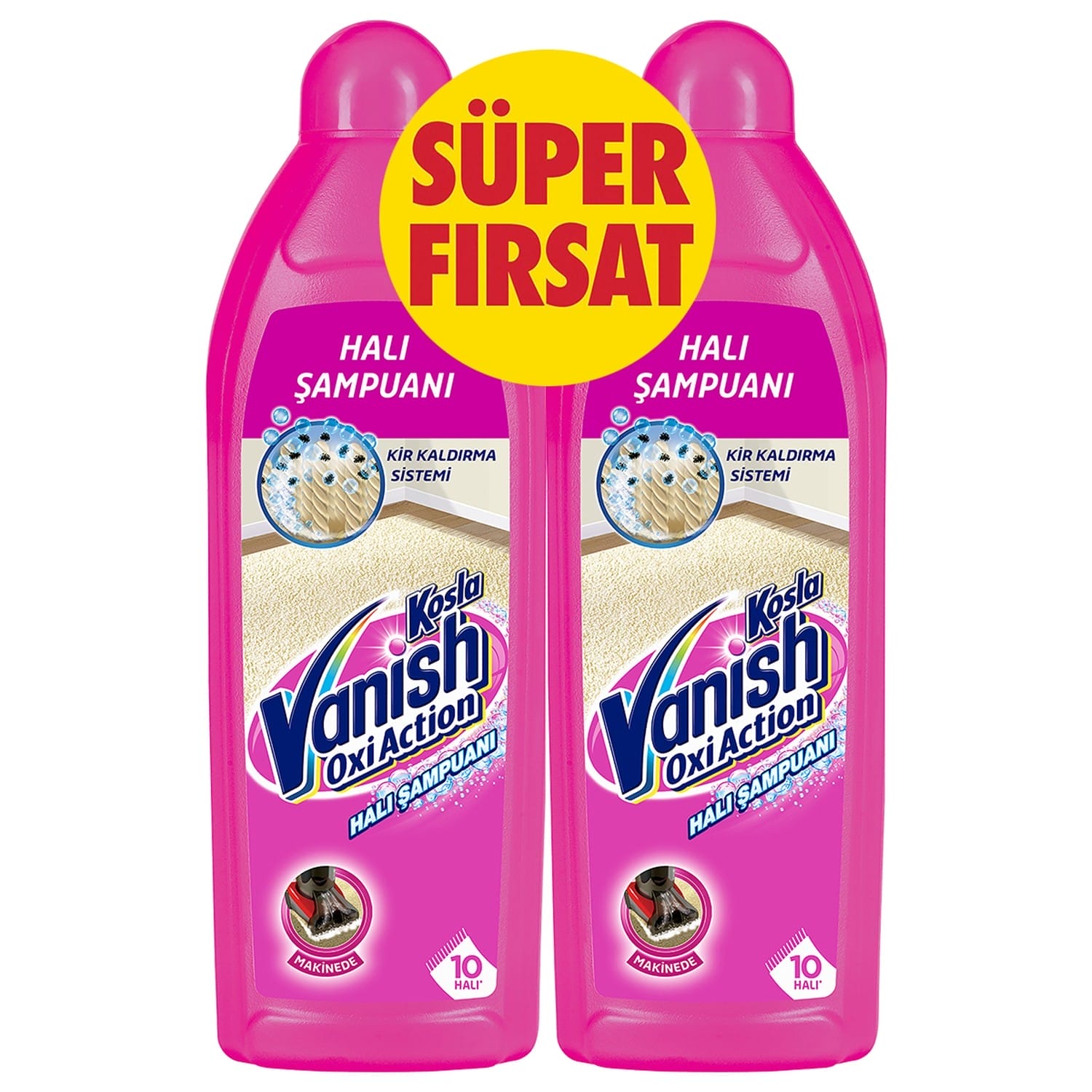 Vanish Kosla Halı Şampuanı 2 Adet (Makine) 2X850 Ml